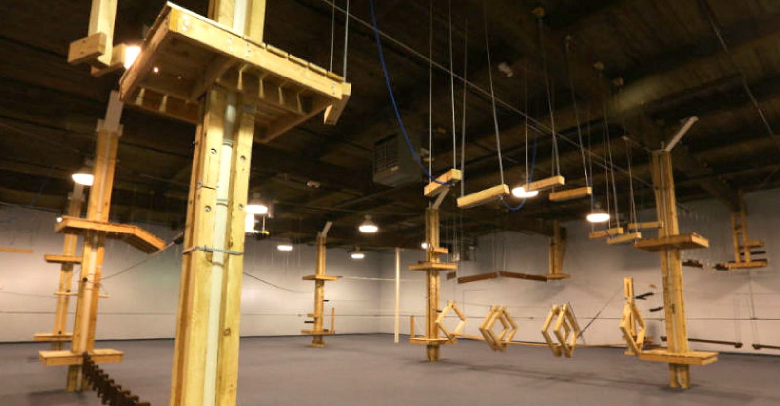 Large Rope Course In House Indoor Rope Course Setup Compnay in India | I Explore Adventure